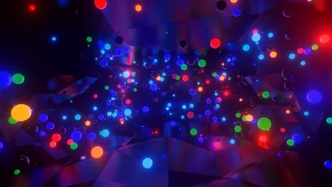 3D abstract creative animation background with neon glow multi-colored spheres Stock-Footage 127811464