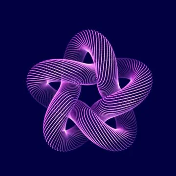 3D abstract creative background or decoration element. Abstract geometric star. Stock Illustration