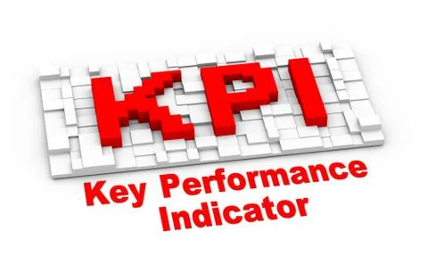 3d abstract cube design of kpi Stock Illustration