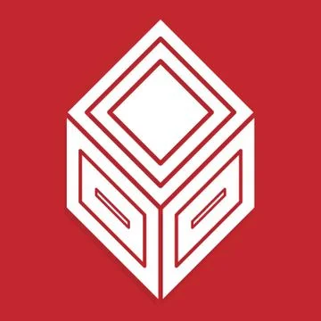 3d abstract cube symbol, icon. Vector illustration. Stock Illustration