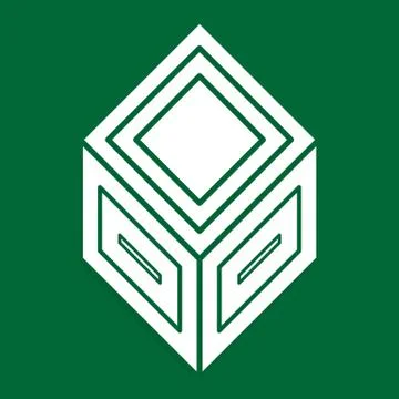 3d abstract cube symbol, icon. Vector illustration. Stock Illustration