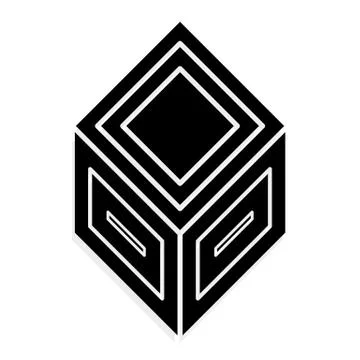 3d abstract cube symbol, icon. Vector illustration. Stock Illustration
