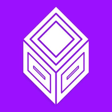 3d abstract cube symbol, icon. Vector illustration. Stock Illustration