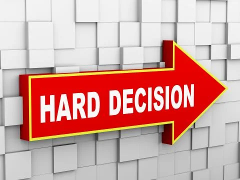 3d abstract cube wall arrow - hard decision Stock Illustration