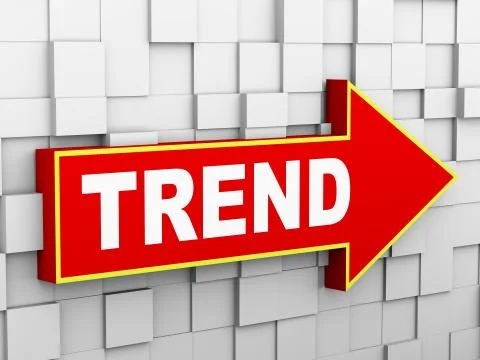 3d abstract cube wall arrow - trend Stock Illustration