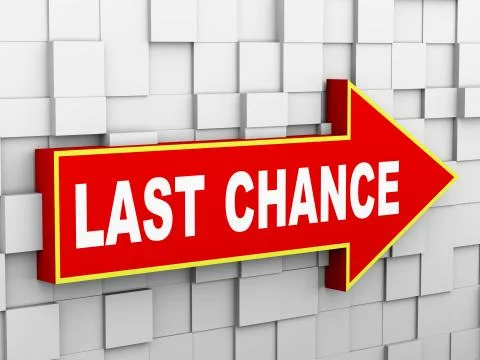 3d abstract cube wall arrow - last chance Stock Illustration