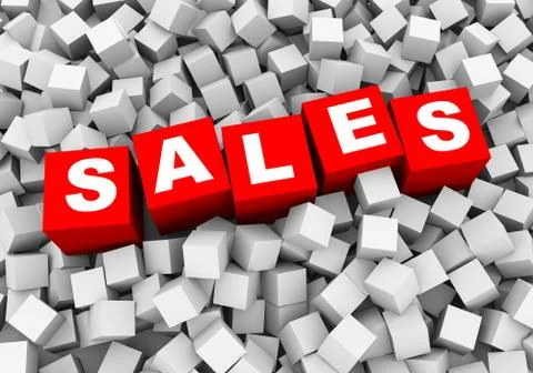 3d abstract cubes boxes background - sales Illustrazione stock