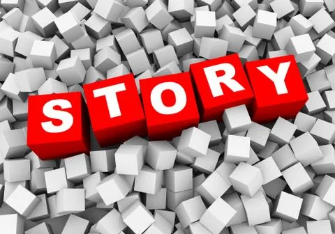 3d abstract cubes boxes background - story Stock Illustration