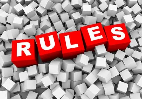 3d abstract cubes boxes background - rules Stock Illustration