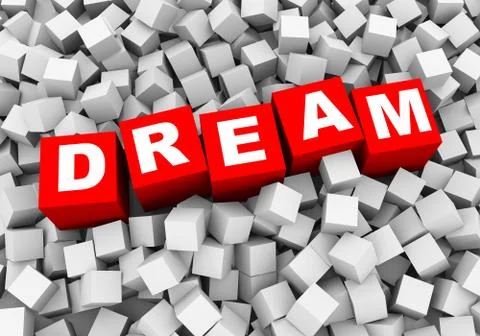 3d abstract cubes boxes background - dream Stock Illustration