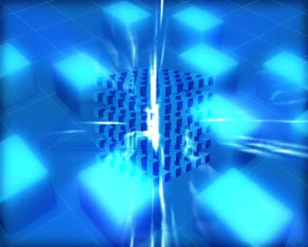 3D Abstract Cubes of Cubes Loop Stock Footage 8944877