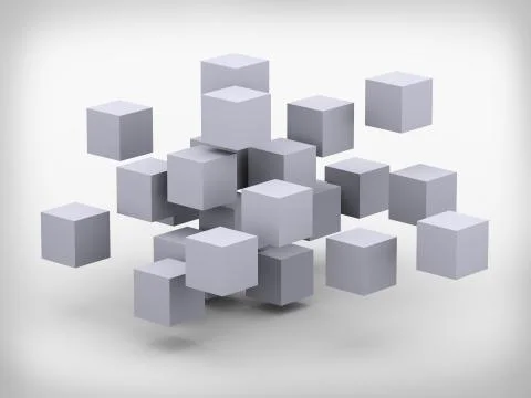 3d abstract cubes design Stock Illustration