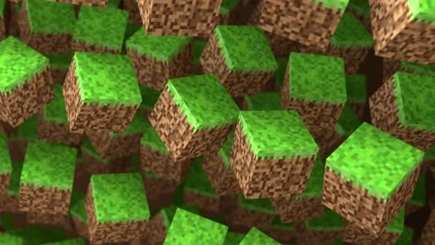 3D Abstract cubes. Geometric mosaic waves pattern. Construction of hills land Stock Footage 153118165