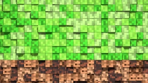 3D Abstract cubes. Geometric mosaic waves pattern. Construction of hills land Video stock 153118387