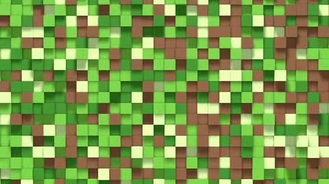 3D Abstract cubes. Geometric mosaic waves pattern. Construction of hills land Stock Illustration