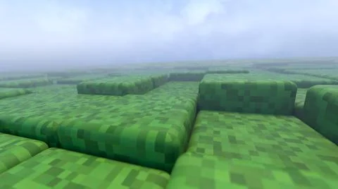 3D Abstract cubes. Geometric mosaic waves pattern. Construction of hills land Stock Illustration