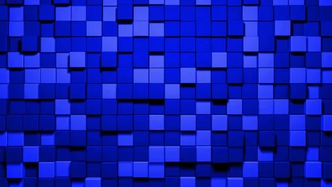 3d abstract cubes loop blue background Stock-Footage 163074241