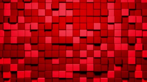 3d abstract cubes loop red background Stock Footage 163074259
