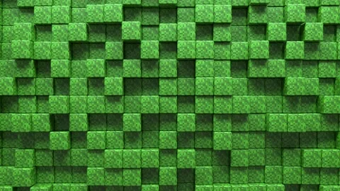 3D Abstract cubes loop. Video game isometric geometric mosaic waves pattern.  Stock Footage 153118283