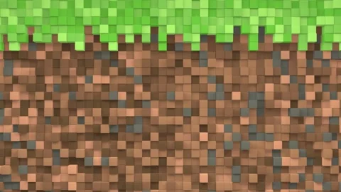 3D Abstract cubes. Video game isometric geometric mosaic waves pattern. Const Video stock 153118372