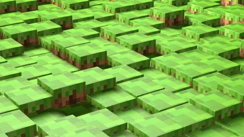 3D Abstract cubes. Video game geometric mosaic waves pattern. Construction of Stock Illustration