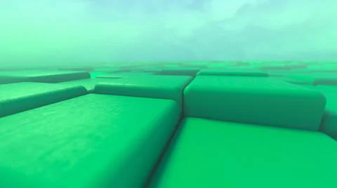 3D Abstract cubes. Video game geometric mosaic waves pattern. Construction of イラスト素材