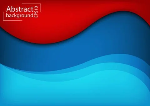 3d abstract curve overlap on blue and red background used for web design.eps Stock Illustration