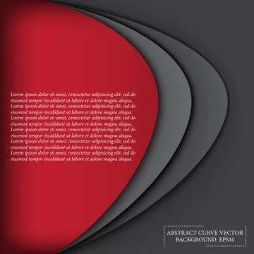 3d abstract curve overlap on red background Stock Illustration