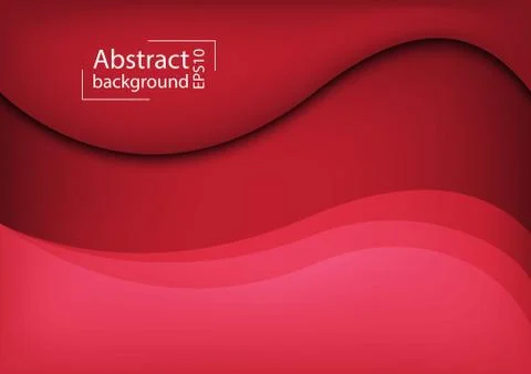 3d abstract curve overlap on red background ฃ Stock Illustration