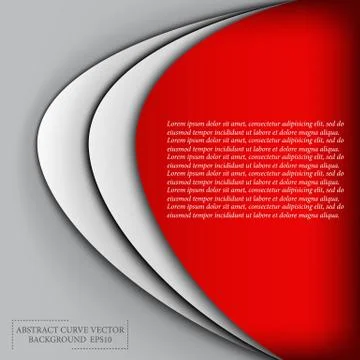 3d abstract curve overlap on red background used for web design.eps 10 format Stock Illustration