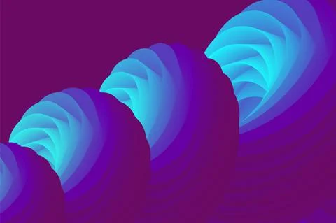3D abstract Curve Shape Background in Vector. Glow Liquid Duotone Modern Design Stock Illustration