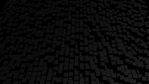 3d abstract dark geometric bg with gray cubes flash with multicolor neon light Stock Footage 148962707