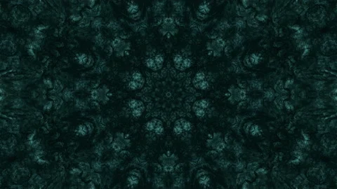 3D abstract dark green colored kaleidoscope. Stock Footage 109365480