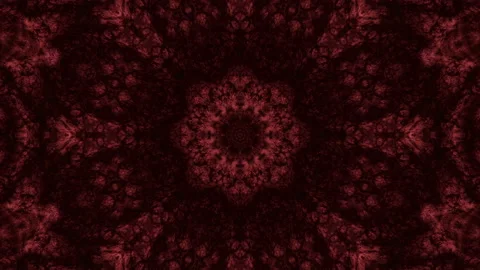 3D abstract dark red colored kaleidoscope. Stock Footage 109365028