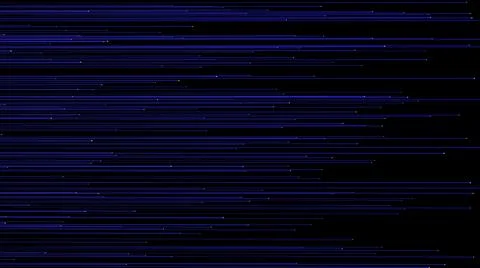 3d abstract data lines background. Digital neon blu energy lines move on black Stock Illustration