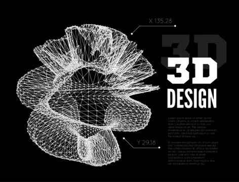 3D abstract design Illustrazione stock