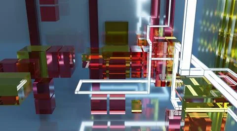 3d Abstract Design, modern background design with geometric shapes Stock Illustration