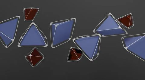 3d Abstract Design, modern background design with geometric shapes Stock Illustration