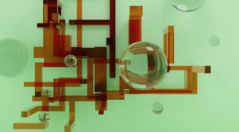3d Abstract Design, modern background design with geometric shapes Stock Illustration