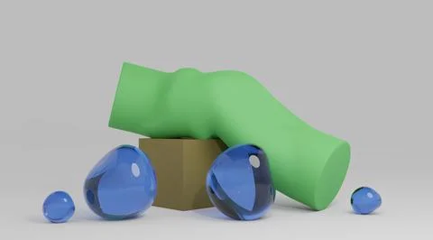 3d Abstract Design, modern background design with geometric shapes Stock Illustration