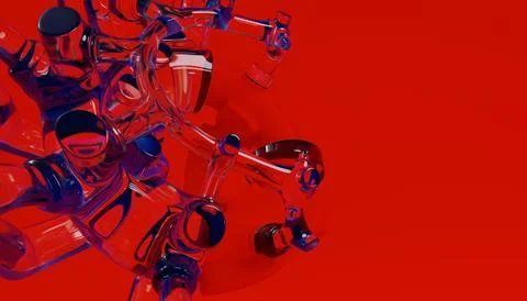 3d Abstract Design, modern background design with geometric shapes Stock Illustration