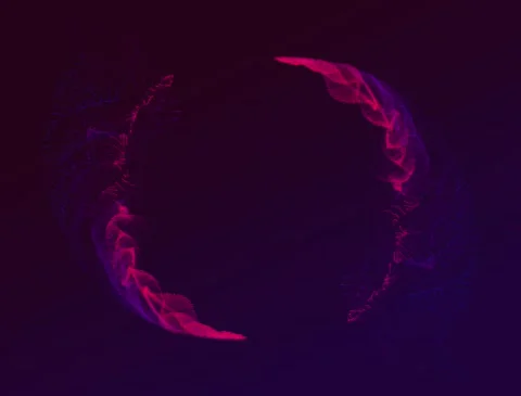 3D Abstract digital circular light flow particle background design. Stock Footage 164085110