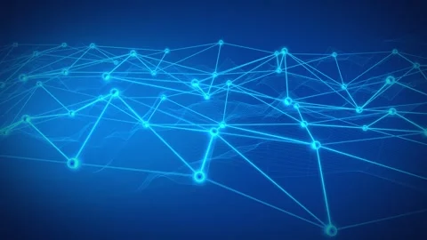 3D abstract digital plexus data animation. Neural networks, technology, sci fi Video stock 317330532