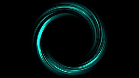 3D abstract digital technology animated circle green light Stock Footage 243251182