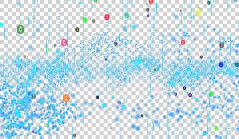 3D abstract digital technology animated blue light particles Stock Illustration