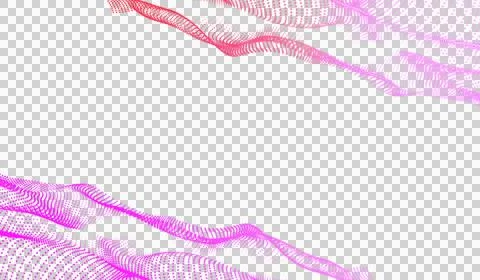 3D abstract digital technology animated pink light particles Illustrazione stock