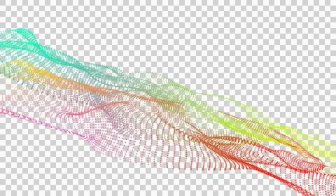 3D abstract digital technology animated multicolored light particles Stockillustratie