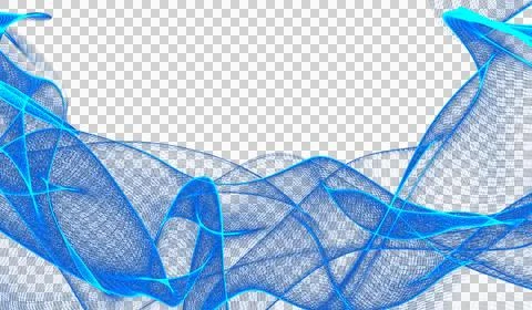 3D abstract digital technology animated blue light particles Stock Illustration