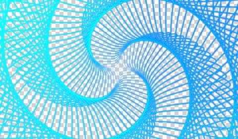 3D abstract digital technology animated blue light particles Illustrazione stock