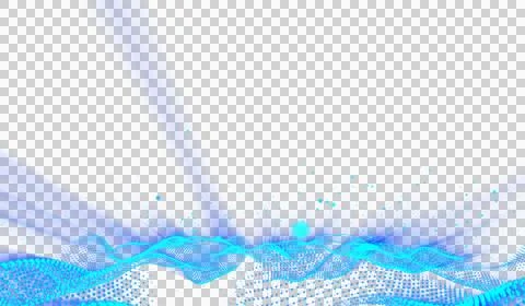 3D abstract digital technology animated blue light particles Stock Illustration